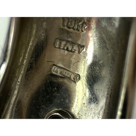 Roberto Coin Diamond & 18K White Gold Huggie Hoop Earrings/0.5" - Picture 4 of 16